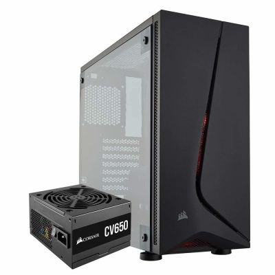 CORSAIR SPEC-05 MID-TOWER ATX CABINET + CV650 80 PLUS BRONZE SMPS COMBO