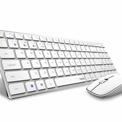 Rapoo 9300M Silent Multi-Mode Wireless Keyboard And Mouse Combo White/Black