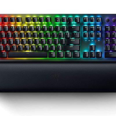 Razer Huntsman V2 Tenkeyless – Optical Gaming Keyboard (Linear Red Switch) – Quartz Edition Rz03-03942000-R3M1