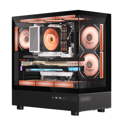ANT ESPORTS CRYSTAL X6 ATX CABINET BLACK