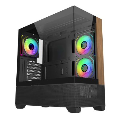 COOLER MASTER ELITE 690 WOOD COMPUTER CASE- BLACK