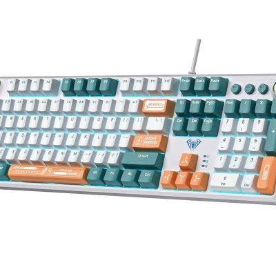 Aula F2088Pro White Orange Blue Mechanical Gaming Keyboard