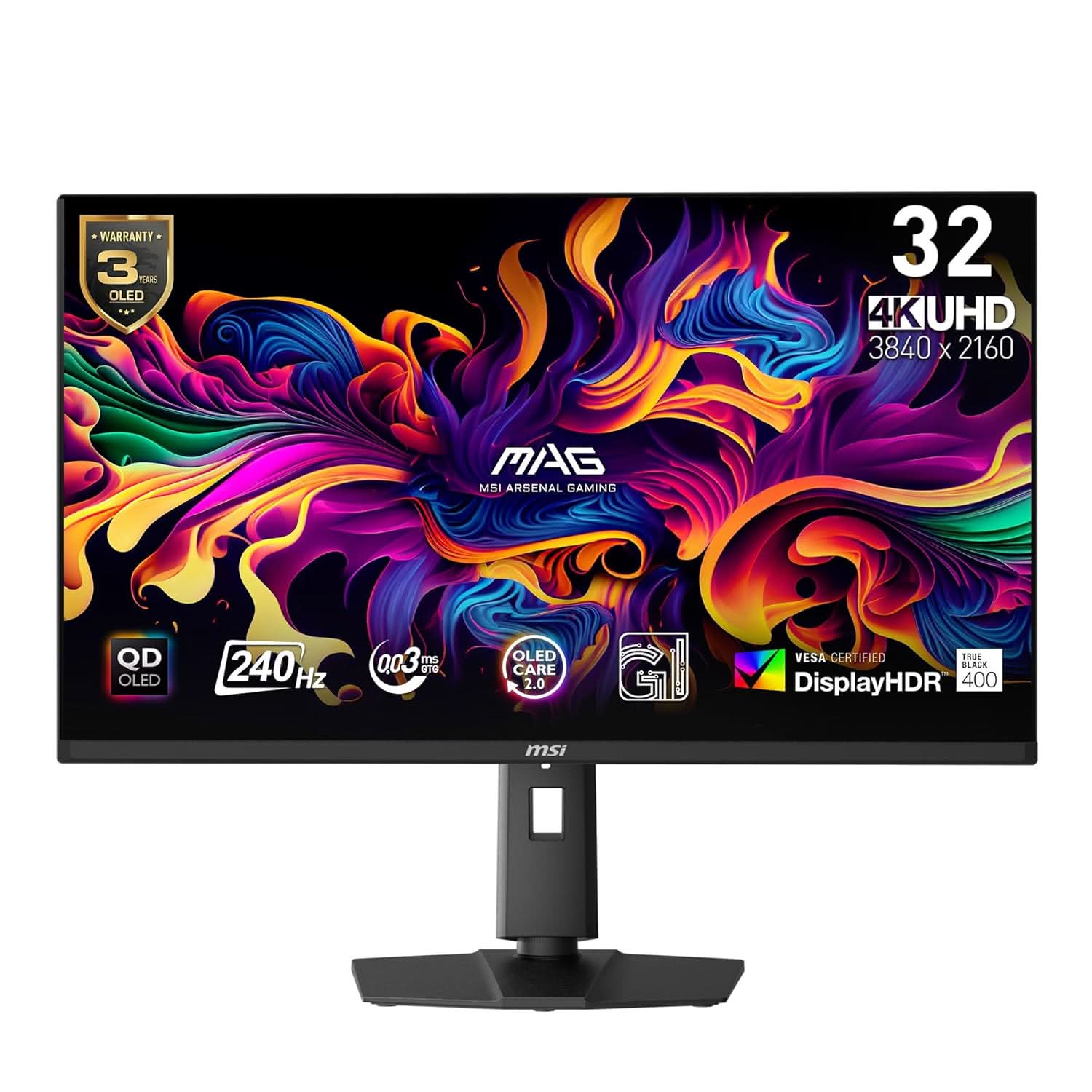 MSI Mag 32 Inch 4K Uhd Quantum Dot Oled Gaming Monitor