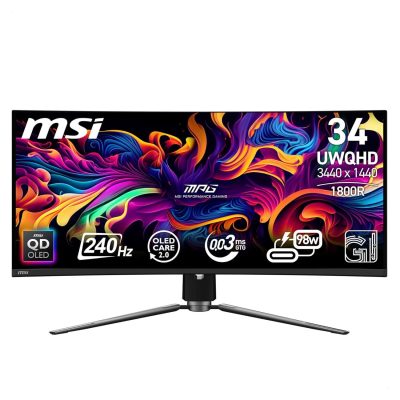 MSI Mpg Qd-Oled 34 Inch 2K Uwqhd Curved Gaming Monitor