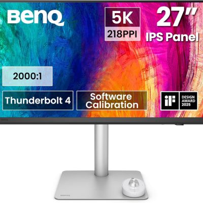 Benq 27 5K Monitor, 90W Thunderbolt Monitor White